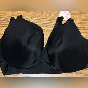 Lane Bryant Cacique Black Underwire Back Smoothing Full Coverage Bra - 44C
